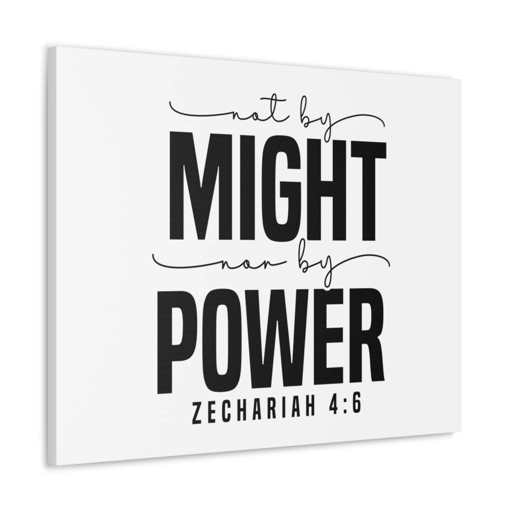Scripture Walls Zechariah 4:6 Not By Might Bible Verse Canvas Christian Wall